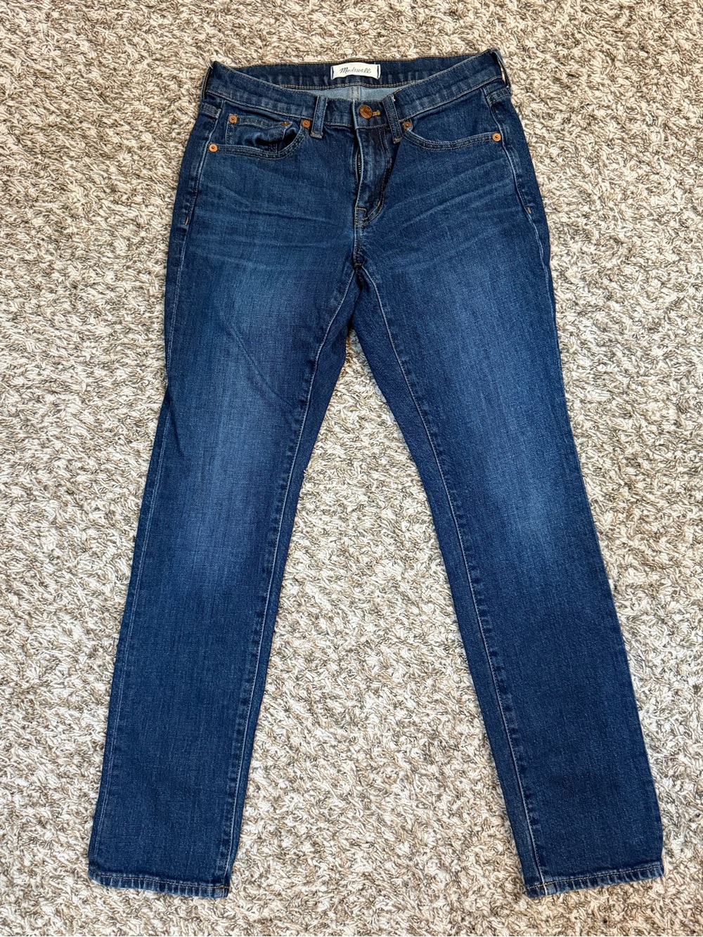 Madewell The Slim Boyfriend Mid-Rise in "Eton" Dark Wash